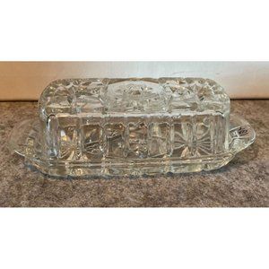 Anchor Hocking Vintage Clear Butter Dish  #1212